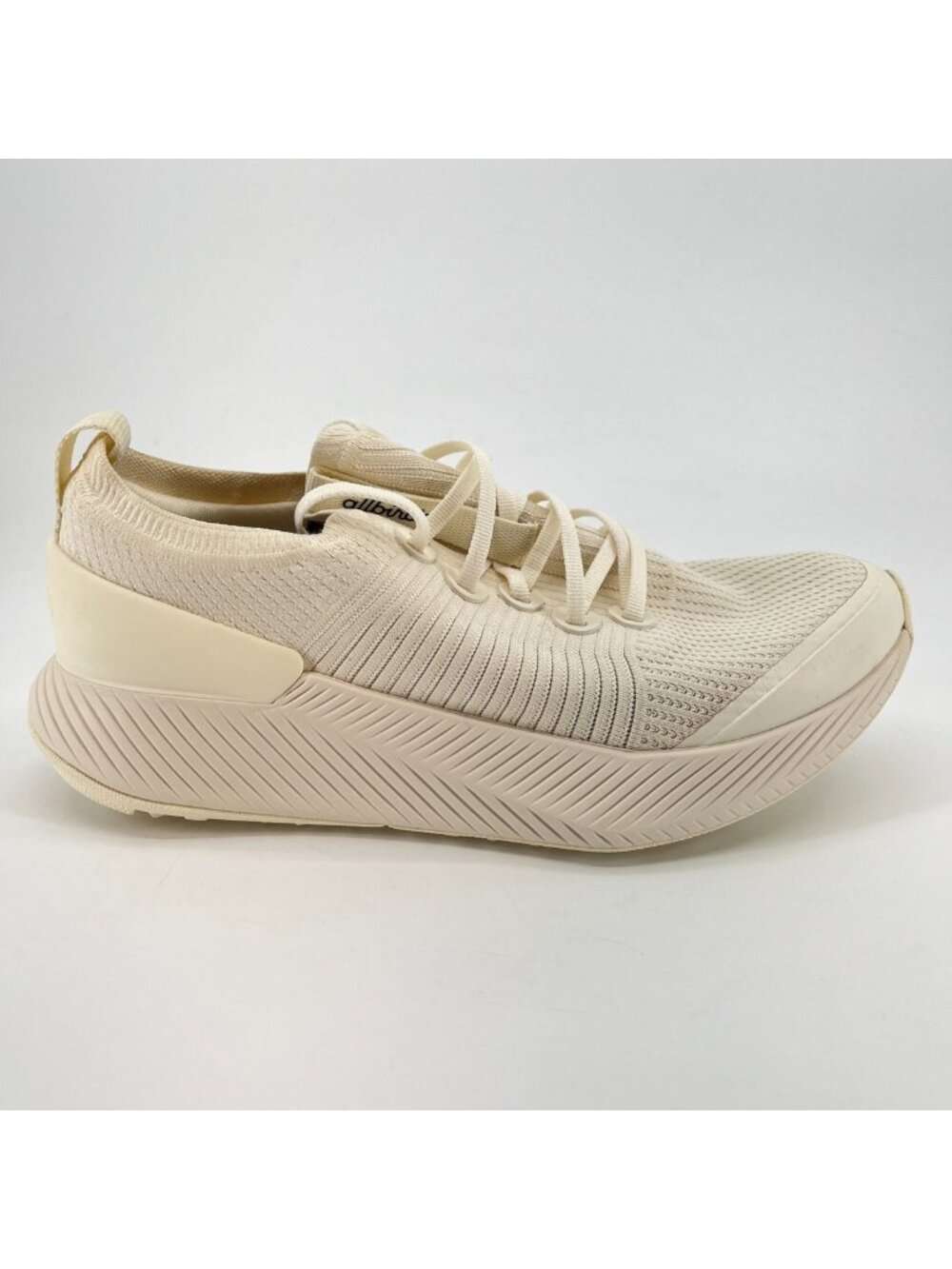 Allbirds Tree Glider Womens Size 9.5 Ivory Athletic Running Knit Shoes Sneakers